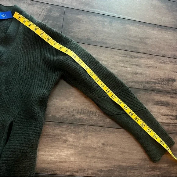 Kit and Ace Merino Wool Classic Green Cardigan Sweater - Picture 8 of 10